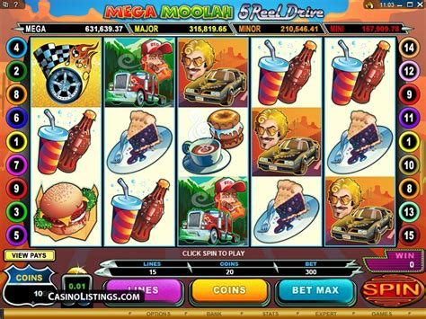 mega moolah casino listings